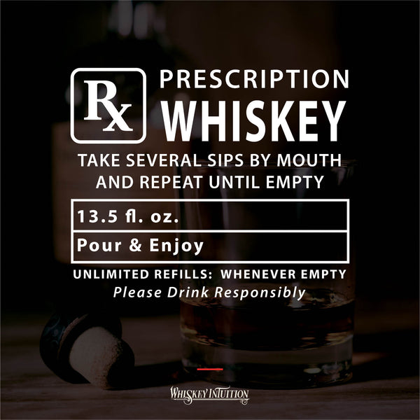 Prescription Whiskey flask & funnel (8oz.)